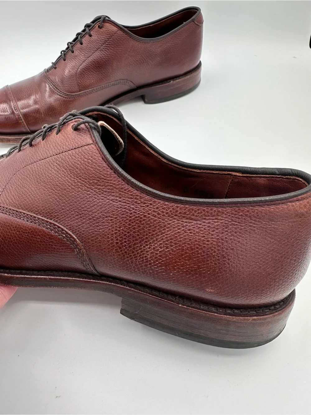 Allen Edmonds Park Avenue Cap Toe Brown Leather Oxford Dress Shoes